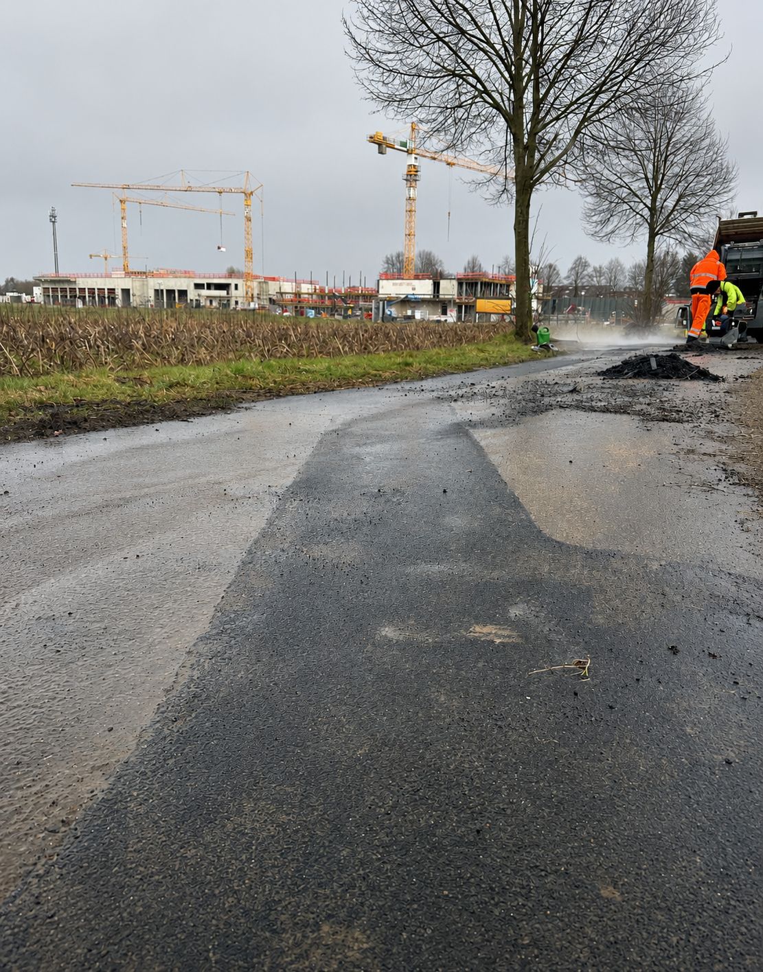 Sauber ausgeführte Asphaltarbeiten