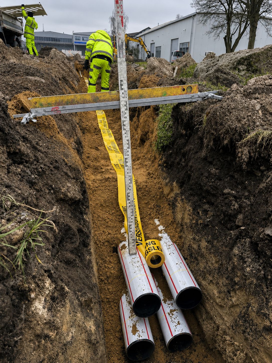 Verlegung von Strom- und Leerrohren
